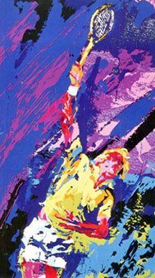 Leroy Neiman, Classic Serve Fine Art Reproduction Oil Painting