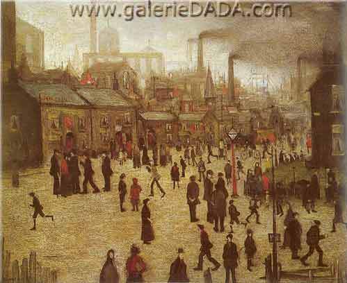 L.S. Lowry, A Manufacturing Town Fine Art Reproduction Oil Painting