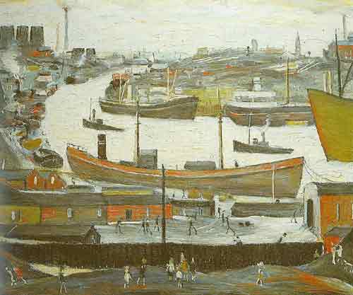 L.S. Lowry, River Wear at Sunderland Fine Art Reproduction Oil Painting