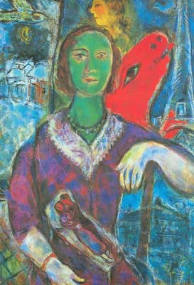 Marc Chagall, Portrait of Vava Fine Art Reproduction Oil Painting