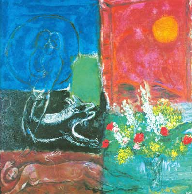 Marc Chagall, The Sun of Poros Fine Art Reproduction Oil Painting