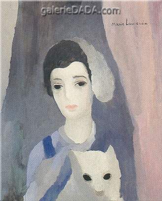 Marie Laurencin, Girl with a White Dog Fine Art Reproduction Oil Painting