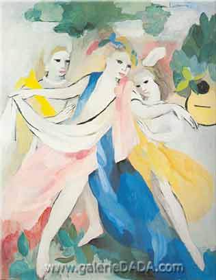 Marie Laurencin, Three Young Girls Fine Art Reproduction Oil Painting
