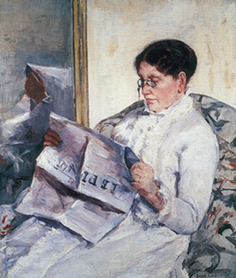 Woman Reading Le Figaro