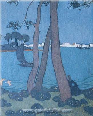 Maurice Denis, Pines at Loctudy Fine Art Reproduction Oil Painting