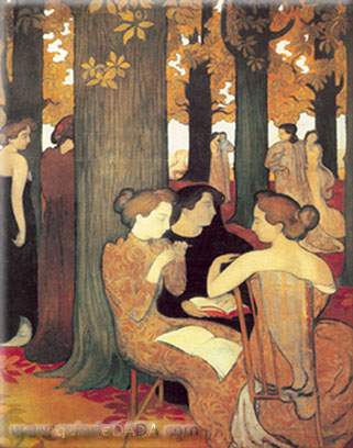 Maurice Denis, The Muses in the Sacred Wood Fine Art Reproduction Oil Painting