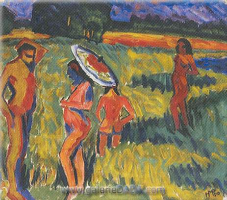 Max Pechstein, Fishermen in a Boat Fine Art Reproduction Oil Painting
