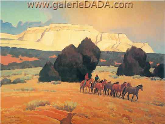 Maynard Dixon, Land of the White Mesas Fine Art Reproduction Oil Painting