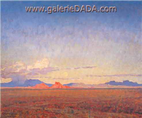 Maynard Dixon, Moonrise over the Desert Fine Art Reproduction Oil Painting