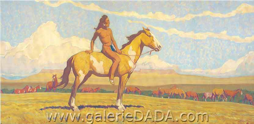 Maynard Dixon, Pony Boy Fine Art Reproduction Oil Painting