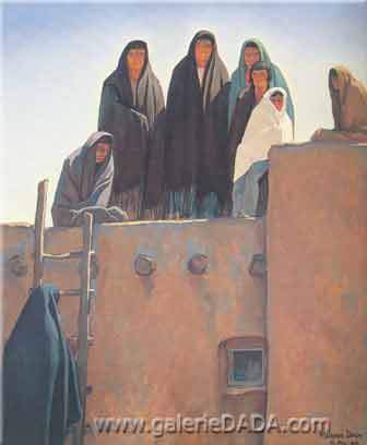 Maynard Dixon, Watchers from the Housetops Fine Art Reproduction Oil Painting