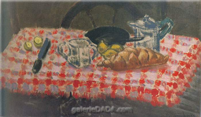 Milton Avery, Red Tablecloth Fine Art Reproduction Oil Painting