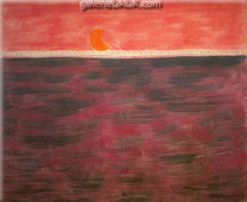 Milton Avery, Tangerine Moon and Wine Dark Sea Fine Art Reproduction Oil Painting