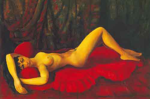 Large Red Nude on a Sofa
