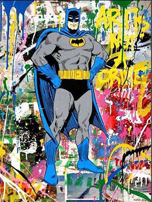 Mr Brainwash, Batman Fine Art Reproduction Oil Painting