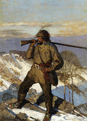 N.C. Wyeth, Hahn Pulled His Gun Fine Art Reproduction Oil Painting