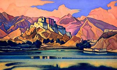 Nicholas Roerich, Lhasa Fine Art Reproduction Oil Painting