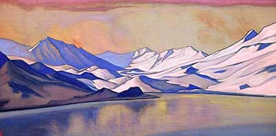 Nicholas Roerich, Mountain Lake. Baralacha Pass Fine Art Reproduction Oil Painting