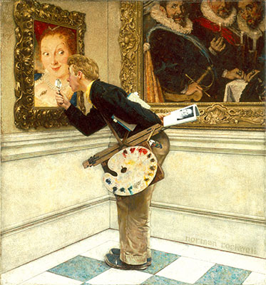 Norman Rockwell, The Art Critic Fine Art Reproduction Oil Painting