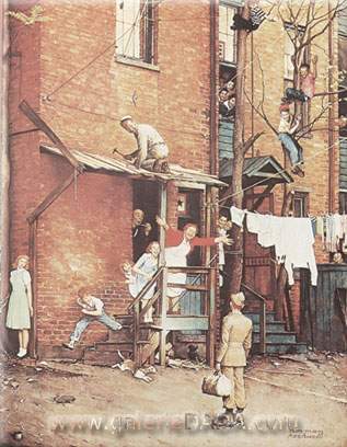 Norman Rockwell, The Homecoming Fine Art Reproduction Oil Painting