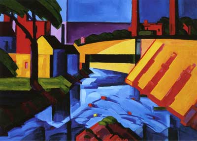 Oscar Bluemner, Form and Light Beattiestown Fine Art Reproduction Oil Painting