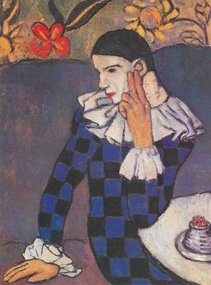 Pablo Picasso, Harlequin Fine Art Reproduction Oil Painting