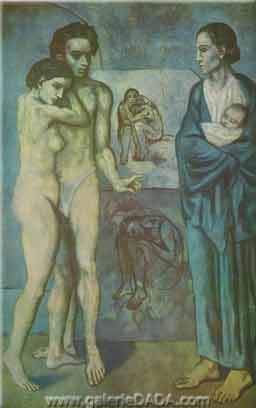 Pablo Picasso, La Vie Fine Art Reproduction Oil Painting