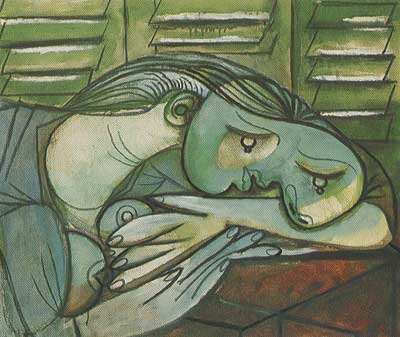 Pablo Picasso, Sleeping Woman with Shutters Fine Art Reproduction Oil Painting
