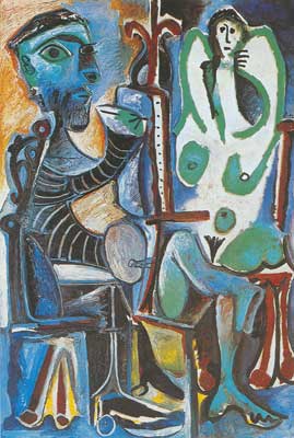 Pablo Picasso, The Painter and his Model Fine Art Reproduction Oil Painting