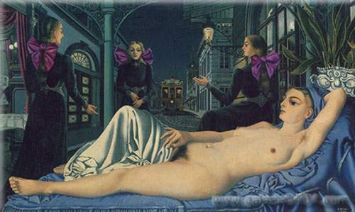 Paul Delvaux, The Public Voice Fine Art Reproduction Oil Painting