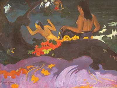 Paul Gauguin, Fatata Te Miti Fine Art Reproduction Oil Painting