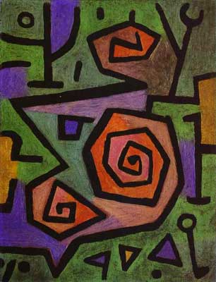 Paul Klee, Heroic Roses Fine Art Reproduction Oil Painting