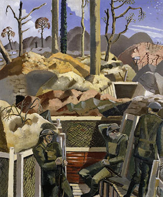 Paul Nash, Spring in the Trenches, Ridge Wood Fine Art Reproduction Oil Painting