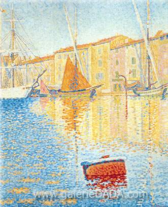 Paul Signac, The Red Buoy Saint Tropez Fine Art Reproduction Oil Painting