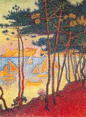 Paul Signac, The Terrace Saint Tropez Fine Art Reproduction Oil Painting