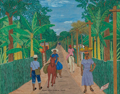 Philome Obin, Leaving the Market Fine Art Reproduction Oil Painting