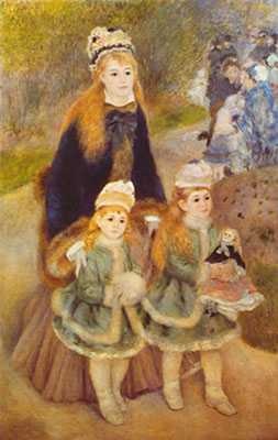 Pierre August Renoir, Mother and Children Fine Art Reproduction Oil Painting