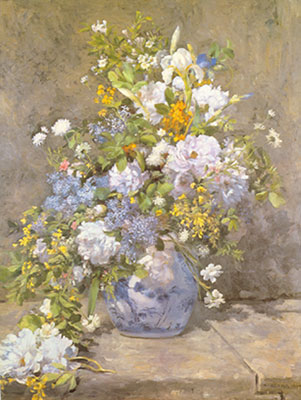 Spring Bouquet - Pierre August Pierre August, Fine Art Reproduction Oil Painting