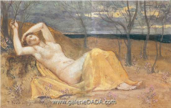 Pierre Puvis de Chavannes, Tamaris Fine Art Reproduction Oil Painting