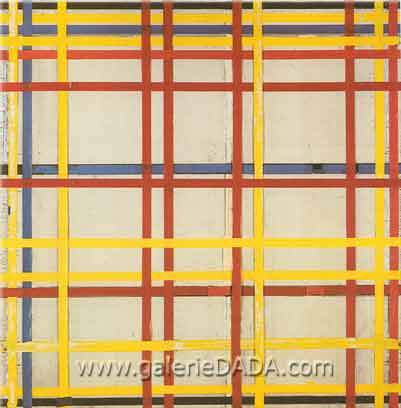 Piet Mondrian, New York City II Fine Art Reproduction Oil Painting