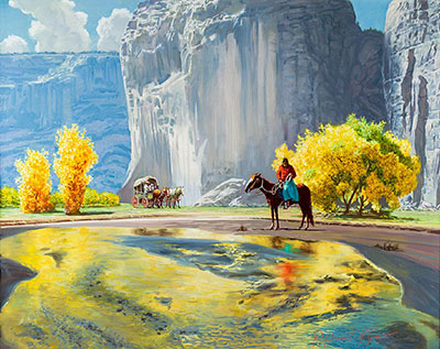 R. Brownhall McGrew, Autumn Gold: Canyon de Chelley  Fine Art Reproduction Oil Painting