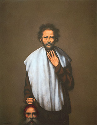 Rafael Coronel, Portrait in Red Fine Art Reproduction Oil Painting