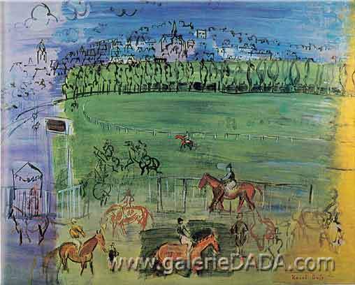 Raoul Dufy, Racetrack at Deauville Fine Art Reproduction Oil Painting