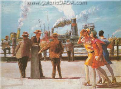 Reginald Marsh, The Battery Fine Art Reproduction Oil Painting