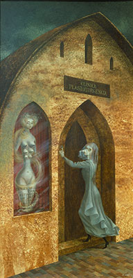 Remedios Varo, Visit to the Plastic Surgeon Fine Art Reproduction Oil Painting
