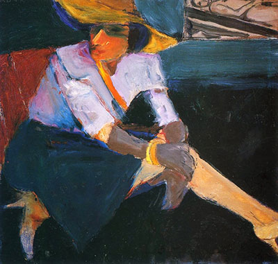 Richard Diebenkorn, Woman with a Hat and Gloves Fine Art Reproduction Oil Painting