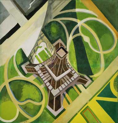 Robert & Sonia Delaunay, Eiffel Tower and Gardens Fine Art Reproduction Oil Painting