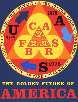 Robert Indiana, Golden Future of America Fine Art Reproduction Oil Painting