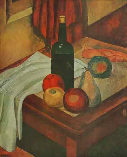 Roland Oudot, Still Life with a Bottle Fine Art Reproduction Oil Painting