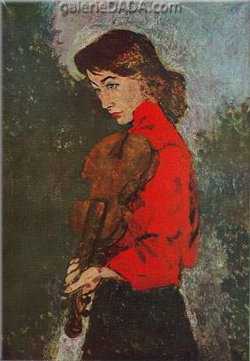 Roland Oudot, The Violinist Fine Art Reproduction Oil Painting